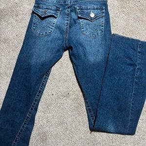 True Religion Dark Blue Straight Leg Jeans